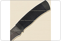 Нож Н16 Егерь наборная кожа, черный дамаск, текстолит : фото 4