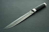 Н76 Бурят граб (черное дерево), черный дамаск, алюминий : фото 2