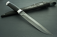 Н76 Бурят граб (черное дерево), черный дамаск, алюминий : фото 10