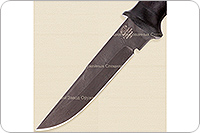 Нож Н8-Лондон-Спецназ граб (черное дерево), черный дамаск, текстолит : фото 3