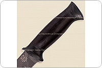 Нож Н8-Лондон-Спецназ граб (черное дерево), черный дамаск, текстолит : фото 4