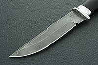 Нож Н8-Лондон-Спецназ граб (черное дерево), черный дамаск, алюминий : фото 3