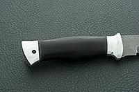 Нож Н8-Лондон-Спецназ граб (черное дерево), черный дамаск, алюминий : фото 5