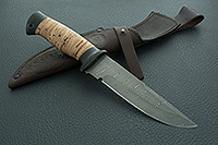 Нож Н8-Лондон-Спецназ береста, нержавеющий дамаск, текстолит : фото 9