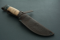 Нож Н8-Лондон-Спецназ береста, нержавеющий дамаск, текстолит : фото 10