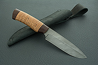 Нож НР3 Гумбольт береста, черный дамаск, текстолит : фото 9