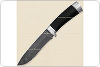 Нож Н6 Александр II граб (черное дерево), черный дамаск, алюминий : фото 2