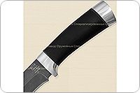 Нож Н6 Александр II граб (черное дерево), черный дамаск, алюминий : фото 4