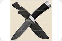 Нож Н6 Александр II граб (черное дерево), черный дамаск, алюминий : фото 6