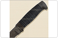 Нож НР2 Полярник наборная кожа, черный дамаск, текстолит : фото 4