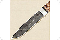 Нож Н33 Робинзон береста, черный дамаск, алюминий : фото 3