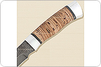 Нож Н33 Робинзон береста, черный дамаск, алюминий : фото 4