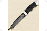 Нож Н33 Робинзон микропористая резина, черный дамаск, алюминий : фото 2