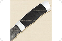 Нож Н33 Робинзон микропористая резина, черный дамаск, алюминий : фото 4