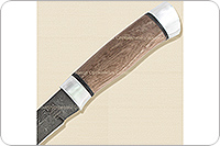 Нож Н33 Робинзон орех, черный дамаск, алюминий : фото 4