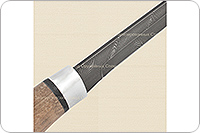 Нож Н33 Робинзон орех, черный дамаск, алюминий : фото 5