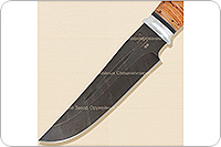 Нож Н81 Сибиряк береста, черный дамаск, алюминий : фото 3