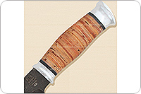 Нож Н81 Сибиряк береста, черный дамаск, алюминий : фото 4