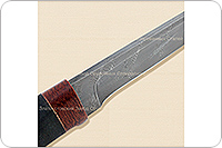 Нож Н14-Тифлис  микропористая резина, черный дамаск, текстолит : фото 5