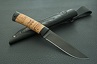 Нож Н14-Тифлис  береста, черный дамаск, текстолит : фото 9