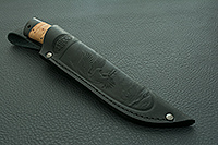 Нож Н14-Тифлис  береста, черный дамаск, текстолит : фото 10