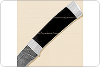 Нож Н14-Тифлис  микропористая резина, черный дамаск, алюминий : фото 4