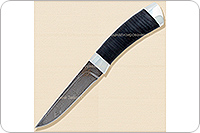 Нож Н14-Тифлис  наборная кожа, черный дамаск, алюминий : фото 2