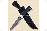 Нож Н14-Тифлис  наборная кожа, черный дамаск, алюминий : фото 6