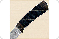 Нож Н14-Тифлис  наборная кожа, контрастный дамаск, текстолит : фото 3