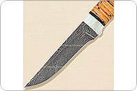 Нож Н14-Тифлис  береста, нержавеющий дамаск, алюминий : фото 2