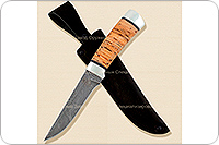 Нож Н14-Тифлис  береста, нержавеющий дамаск, алюминий : фото 5