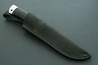 Нож Н14-Тифлис  наборная кожа, нержавеющий дамаск, алюминий : фото 10