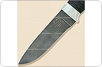 Нож Н15 Царевич наборная кожа, нержавеющий дамаск, алюминий : фото 3