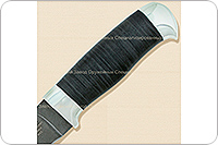 Нож Н15 Царевич наборная кожа, нержавеющий дамаск, алюминий : фото 4