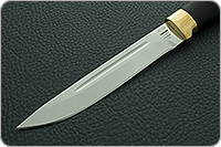 Нож Н58 Сталкер граб (черное дерево), эи-107, латунь покрытая золотом : фото 3