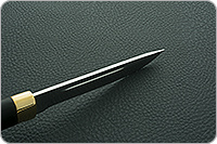 Нож Н58 Сталкер граб (черное дерево), эи-107, латунь покрытая золотом : фото 8