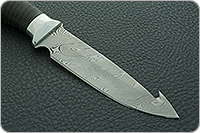 Нож НР21 Рыболов наборная кожа, контрастный дамаск, алюминий : фото 4