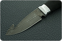 Нож НР21 Рыболов микропористая резина, черный дамаск, алюминий : фото 3