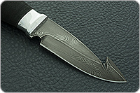 Нож НР21 Рыболов микропористая резина, черный дамаск, алюминий : фото 4