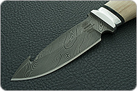 Нож НР21А Рыбак орех, нержавеющий дамаск, алюминий : фото 3