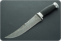 Нож Н69 Морской наборная кожа, контрастный дамаск, алюминий : фото 2