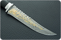 Нож Н69 Морской наборная кожа, контрастный дамаск, алюминий : фото 4