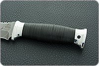 Нож Н69 Морской наборная кожа, контрастный дамаск, алюминий : фото 6