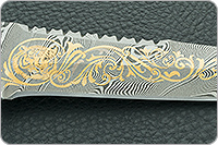 Нож Н69 Морской наборная кожа, контрастный дамаск, алюминий : фото 8