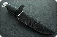 Нож Н69 Морской наборная кожа, контрастный дамаск, алюминий : фото 11