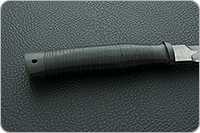 Н76 Бурят наборная кожа, черный дамаск, текстолит : фото 5