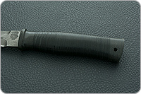 Н76 Бурят наборная кожа, черный дамаск, текстолит : фото 6