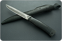 Н76 Бурят наборная кожа, черный дамаск, текстолит : фото 9