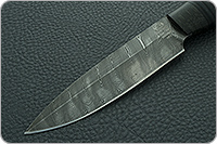 Нож НР3  Гумбольт  (гравировка никель) наборная кожа, черный дамаск, текстолит : фото 3