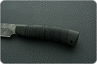 Нож НР3  Гумбольт  (гравировка никель) наборная кожа, черный дамаск, текстолит : фото 5